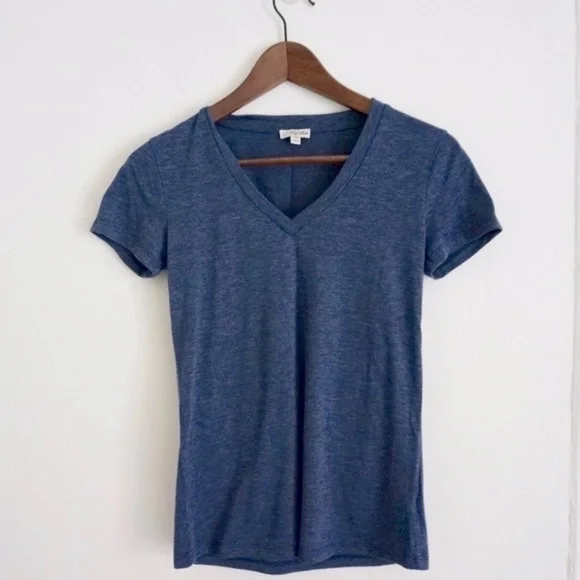 Heathered Navy V-Neck Tee - Picture 1 of 1